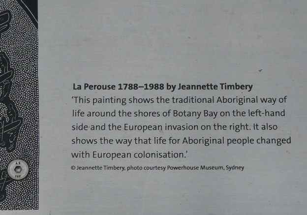 Aboriginal way of life sign - Kamay National Park, Kurnell